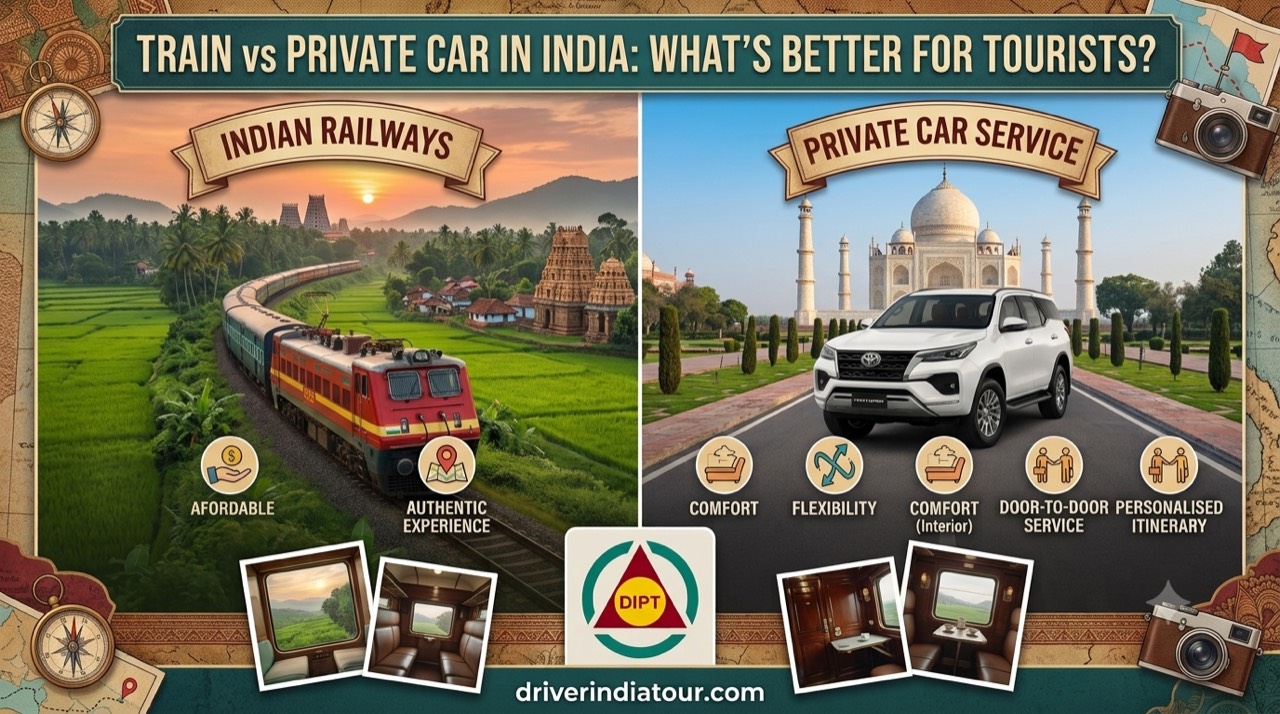 train vs private car in india